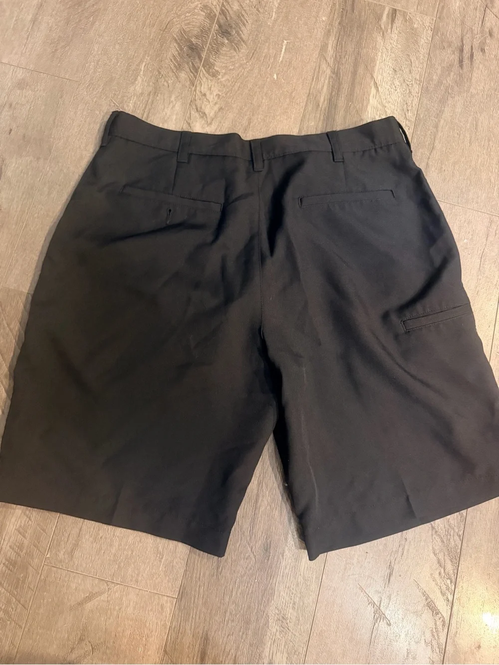 PGA Tour Black Flat-Front Performance Shorts